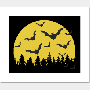 Bats the Nighttime Pollinators with Moon for Bat lovers Posters and Art